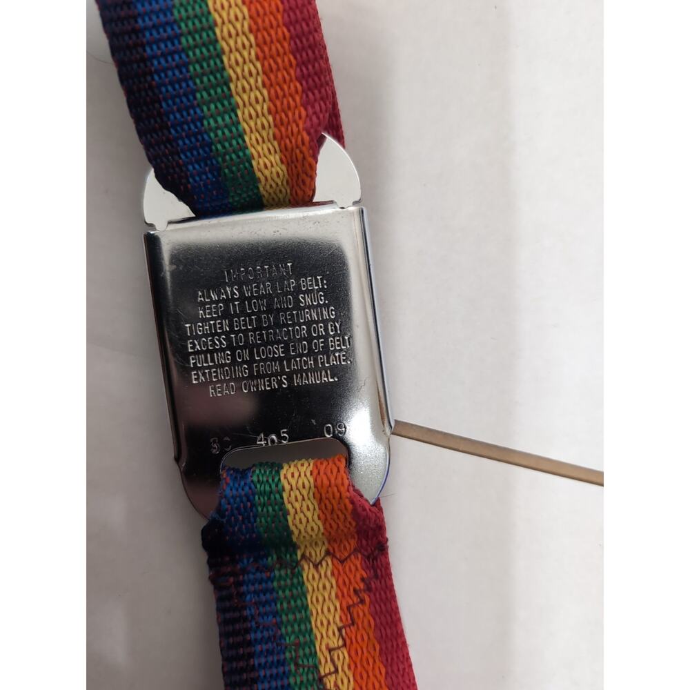Buckle-Down Skategoods GM Official License Product Adjustable Belt Rainbow Y2K - Picture 4 of 5